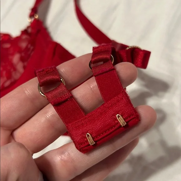 Victoria’s Secret Wicked Unlined Bow Embroidery Balconette Bra and Panty Set 36C - Picture 14 of 16